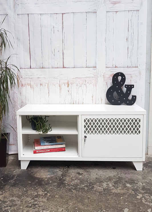 White 1 Door TV Cabinet
