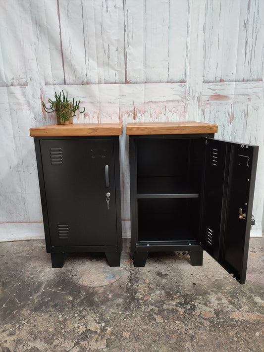 Black Mini Locker with Rimu top(pair)