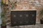 Industrial Black metal 8-Door locker cabinet with Oak top